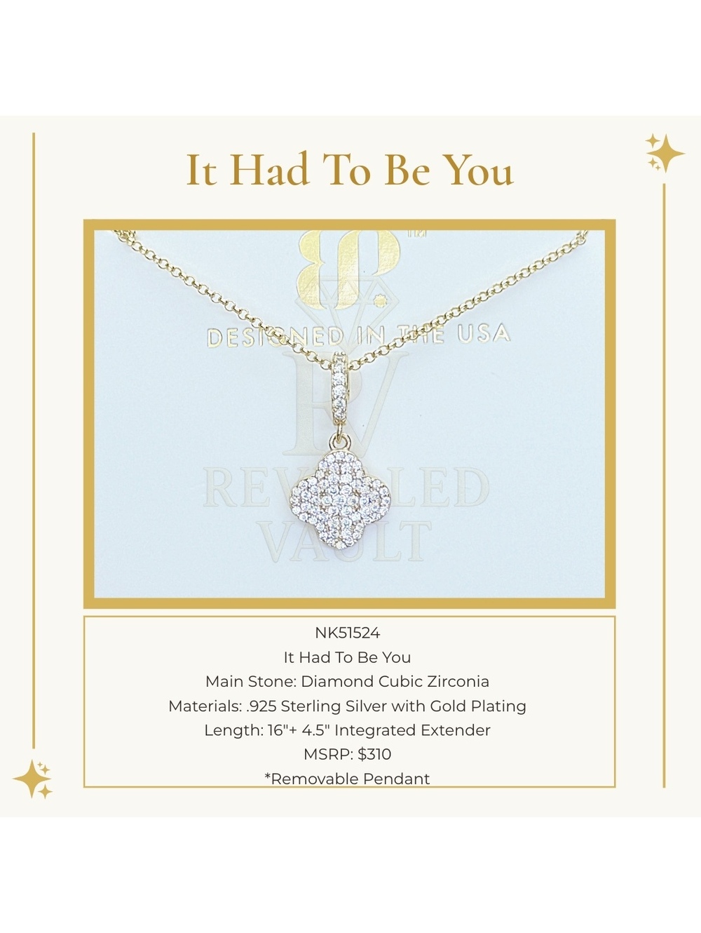 It Had To Be You - Sterling Club Vermeil